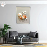 Elegant Open Shadow Box Painting – Premium Aluminum Frame Wall Décor