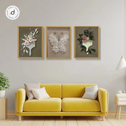 Floral & Nature Series – Shadow Box Wall Art (40×60 cm, Glass Frame)