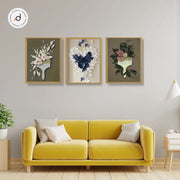 Floral & Nature Series – Shadow Box Wall Art (40×60 cm, Glass Frame)