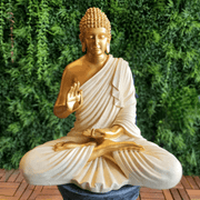 Cream Color Buddha Sculpture