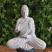 White Buddha Sculpture