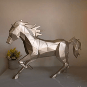 Abstract Resin Horse Showpiece