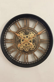 Vintage Moving Gear Wall Clock – 2ft × 2ft (60 × 60 cm)