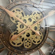 Vintage Moving Gear Wall Clock – 2ft × 2ft (60 × 60 cm)