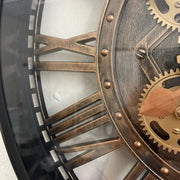Vintage Moving Gear Wall Clock – 2ft × 2ft (60 × 60 cm)