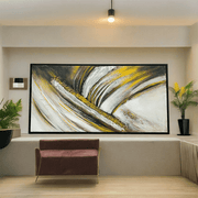 Golden Currents Canvas Painting