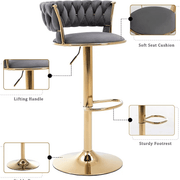 Opulent Velvet Bar Stool