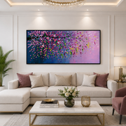 Blooming Elegance Handmade Texture embossed Painting/ Sizes-4ft×2ft