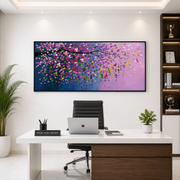 Blooming Elegance Handmade Texture embossed Painting/ Sizes-4ft×2ft