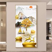 Golden Sunrise Crystal Led Painting/ Sizes: 2ft*3ft