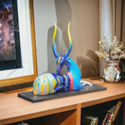 Abstract Color Splash Antelope Figurine | 22×17 inch | Resin Decor
