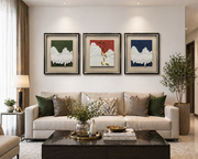 Luxury 3D Abstract based Shadow Box Wall Artifacts – Set of 3 (1.5×2 ft / 2×2 ft / 1.5×2 ft)