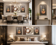 Modern and Abstract Crystal Painting for Luxury Living Space