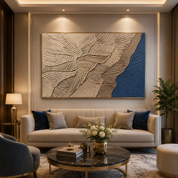 3d Textured Handmade Canvas painting with Heavy Aluminium Frame-Size ( 2.5ft*4ft)