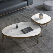 Elegant Oval and Irregular shape Centre Table-Sizes 44*22*18/16*16*19 inches set