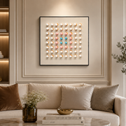 Contemporary Shadow Box Wall Art – Botanical & Abstract Trio (40×40 cm Each,)
