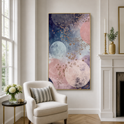 Galaxy Dreams Canvas Painting | 30×48 in | (3D Embossed, Aluminum Frame)
