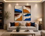 Blossom Elegance Canvas Painting - Size 1.5*1.5ft each frame