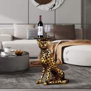 Golden Leopard Side Table