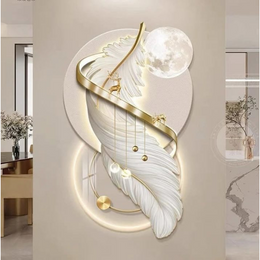 Acrylic Crystal LED Light Wall Decor - 2.5ft*4ft / (Remote-Controlled Backlight)