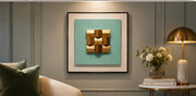Contemporary Shadow Box Wall Art – Botanical & Abstract Trio (40×40 cm Each,)