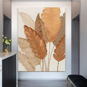 Emerald Leafscape 3D Art in Heavy Aluminium Frame-Size (70cm*100cm)-2.5*3.5ft