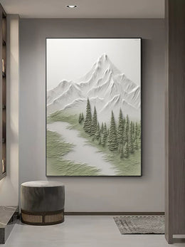 Nature in 3D Embossed Canvas Painting in Heavy Aluminium Frame- 70cm*100cm (2.5ft*3.5ft)