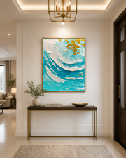 Golden Tide Serenity 3D Art Sizes(60cm*90cm)