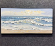 Elegant Modern Living room with Seascape- Canvas handmade Painting with heavy Aluminium Frame- Size (40×20inches)( 3*1.5ft)