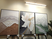 Mountain Handmade Textured Art with Heavy Aluminium Frame-Sizes ( 70*100cm)- 2.5ft*3.5ft