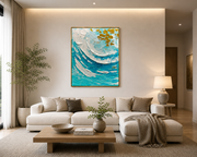 Golden Tide Serenity 3D Art Sizes(60cm*90cm)