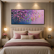 Blooming Elegance Handmade Texture embossed Painting/ Sizes-4ft×2ft