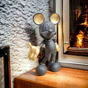 Matte Black & Gold Mickey Figurine
