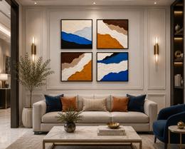 Blossom Elegance Canvas Painting - Size 1.5*1.5ft each frame