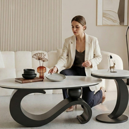 Modern and Stylish Curve Centre table Set. Sizes - 44*22*16/16*16*19 inches set