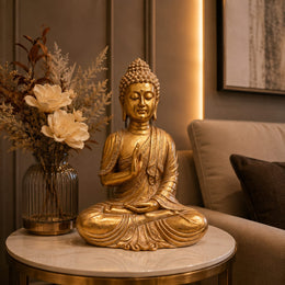 Smiling Buddha Resin Statue/ Sizes- 10×6×14 Inches