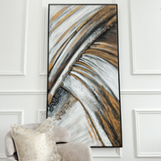 Golden Currents Canvas Painting