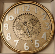Vintage Moving Gear Wall Clock – 20 × 20 inches (50 × 50 cm)