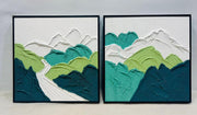 Blossom Elegance Canvas Painting - Size 1.5*1.5ft each frame