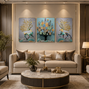 Tree of Life & Majestic Deer Trio( Crystal Painting)- Set of 3 - Sizes: 16*24/16*24/16*24 inches
