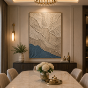 3d Textured Handmade Canvas painting with Heavy Aluminium Frame-Size ( 2.5ft*4ft)