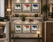 Luxury 3D Abstract based Shadow Box Wall Artifacts – Set of 3 (1.5×2 ft / 2×2 ft / 1.5×2 ft)