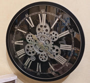 Premium Vintage Moving Gear Wall Clock – Classic Roman Dial | 20 × 20 inches