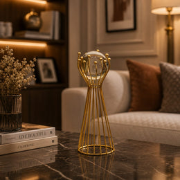 Crystal-Metallic Showpiece/ Sizes - 4×4×11 Inches
