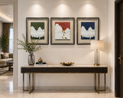 Luxury 3D Abstract based Shadow Box Wall Artifacts – Set of 3 (1.5×2 ft / 2×2 ft / 1.5×2 ft)