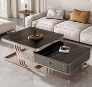 Luxury Nested Center Table Set – 30×30×17 / 24×24×19 Inches (Stainless Steel, Premium Finish)