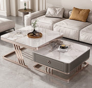 Luxury Nested Center Table Set – 30×30×17 / 24×24×19 Inches (Stainless Steel, Premium Finish)